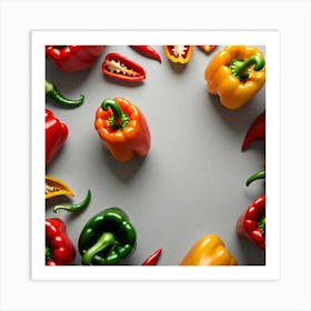 Colorful Peppers 95 Art Print