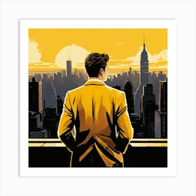 Man In Yellow Jacket Art Print