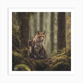 Fox In The Forest Art Print