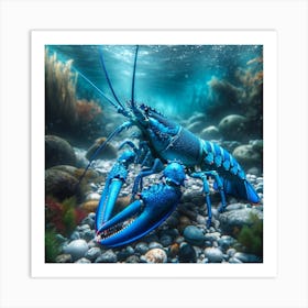 Blue Lobster Art Print