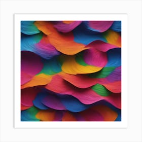 Abstract - colourful petals Art Print