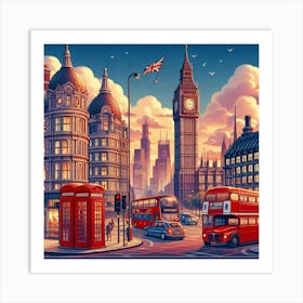 London Street Scene Art Print