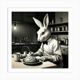 Rabbit In The Kitchen Art Print