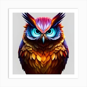 Colorful Owl 5 Art Print