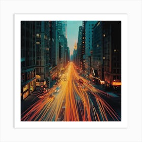 New York City At Night 3 Art Print