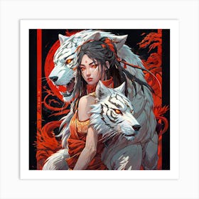 Shinobi's Wolf Companion Art Print