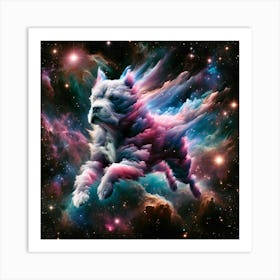 Dog In Space 2 Art Print