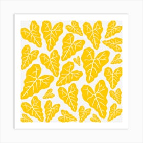 Yellow Leaves Pattern Art Print