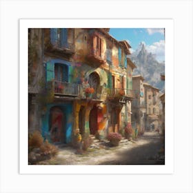 Street In The Mountains Art Print