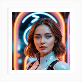 Futuristic Girl 26 Art Print