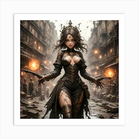 Gorgeous Witch Steampunk Poster#3 Art Print