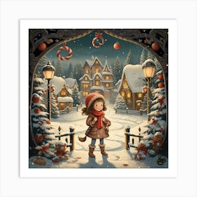 Christmas Village Art Print