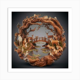 Wood Carving Art Print