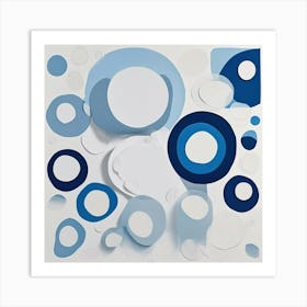 Blue Circles Art Print