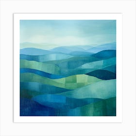 Blue Hills Canvas Print Art Print