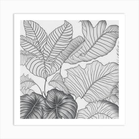 Tropical Leaves myluckycharm 1 Art Print