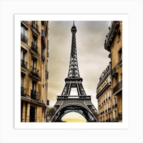 Eiffel Tower In Paris Art Print