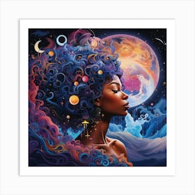 Afro-Cosmic Woman 1 Art Print