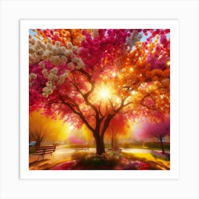 Cherry Blossom Tree Art Print