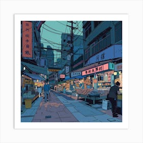 Asian Market 1 Art Print