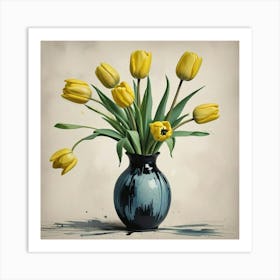 Green Tulips Hallway Art Print (10) Art Print