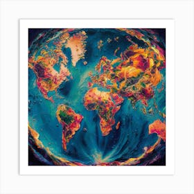 World Globe Art Print