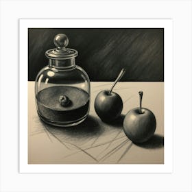 Apples And Jar Art Print
