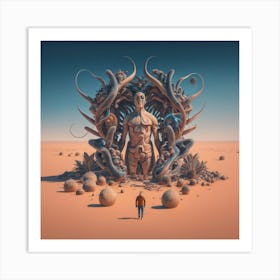 'The Man In The Desert' Art Print