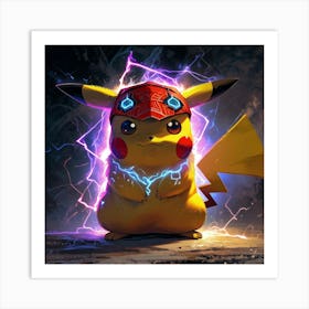 Default Pikachu High Expressive Mystic Aura Expressionism 3 Art Print