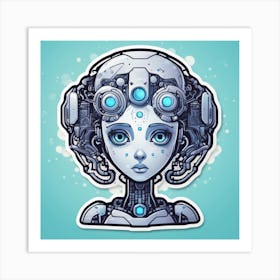 Robot Girl 6 Art Print