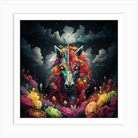Unicorn Canvas Print Art Print