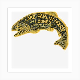 Lake Parlin House And Lodges Art Print