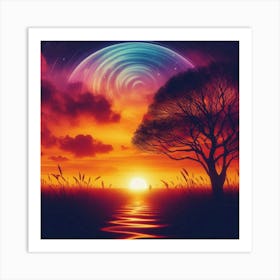 Sunset In The Sky 8 Art Print