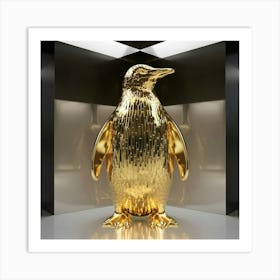 Golden Penguin Art Print