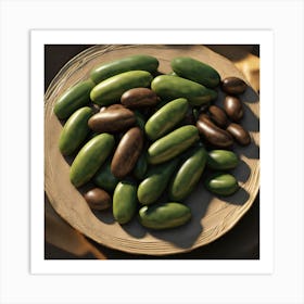 Green Beans On A Plate 1 Art Print