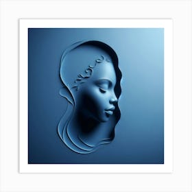 Silhouette a woman 16 Art Print