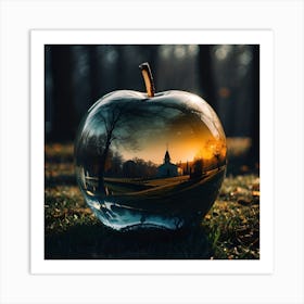 Reflection Of An Apple Art Print
