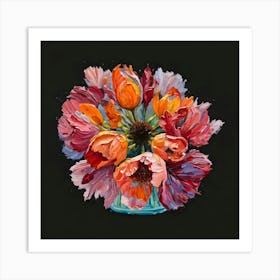 Tulips In A Vase 2 Art Print