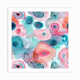 Abstract Floral Pattern 13 Art Print