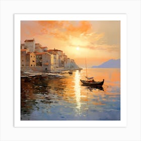 Mediterranean Mirage: Painter's Palette Art Print