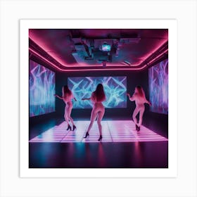 Dancers In Neon Art Print