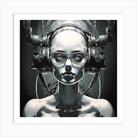 Cybernetic Woman Art Print