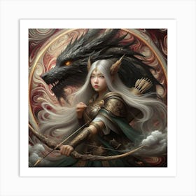 Elven Warrior 8 Art Print