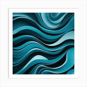 Blue Abstract Background Art Print