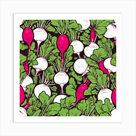 Beets Seamless Pattern Vector Art Print