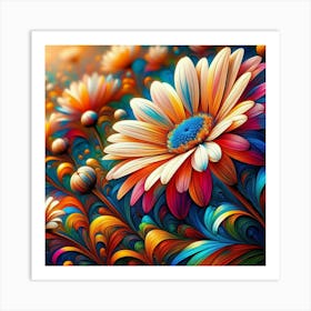 Colorful Flowers 1 Art Print