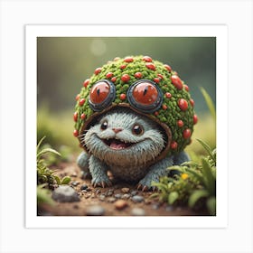 Colorful Cute Frog Art Print