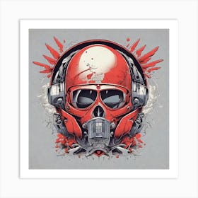 Red Skull Art Print