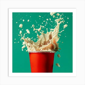 Splashing Milk Art Print