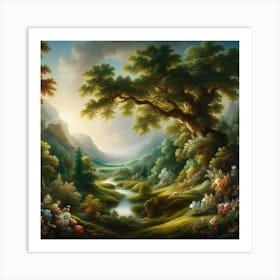 Landscape With Trees Art Print